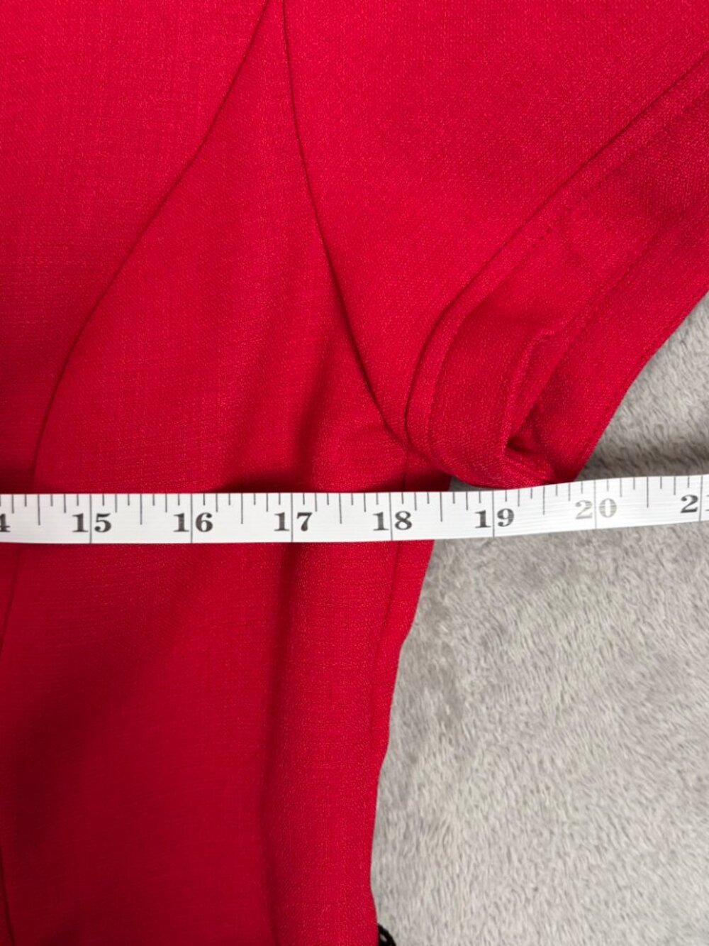 Studio 1 Y2K Blazer Jacket Womens 10P Red Short Sleeve Belted Preppy Uptown Chic - Picture 6 of 8